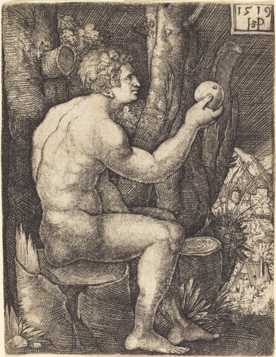 Adam sedí od Sebald Beham