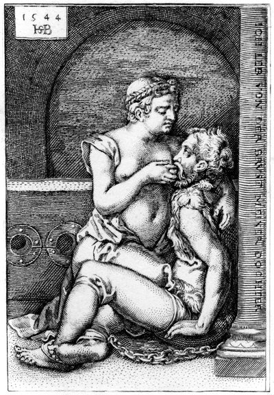 "Cimon and Pero", 1544 1849. od Sebald Beham