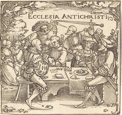 Církev Antikrista od Sebald Beham