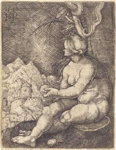 Eva sedí od Sebald Beham