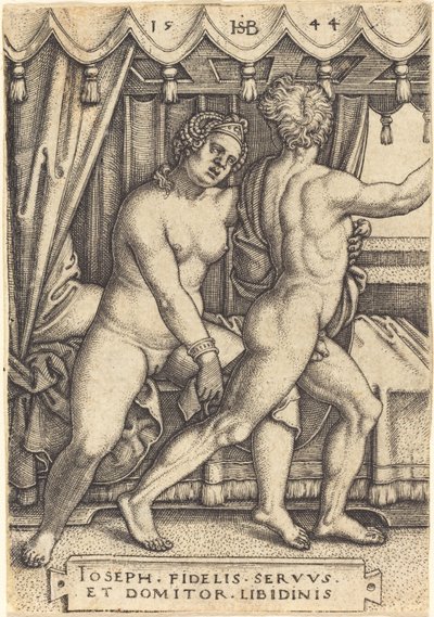 Josefa a Potifarova žena od Sebald Beham