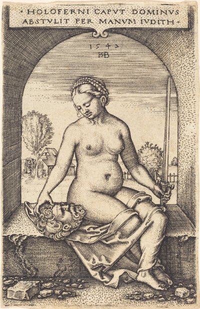 Judith sedí v okně od Sebald Beham