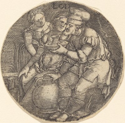 Lot a jeho dcery od Sebald Beham