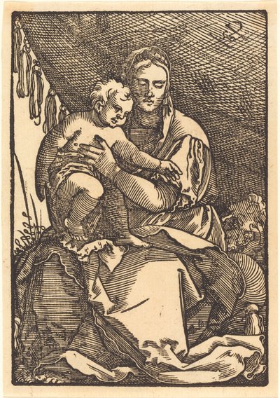 Madonna a dítě pod baldachýnem od Sebald Beham