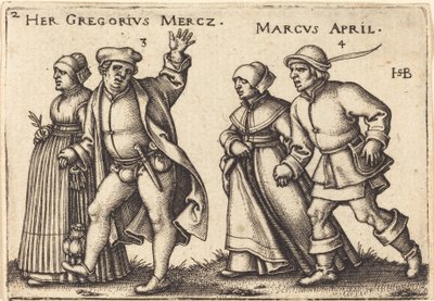 březen a duben od Sebald Beham