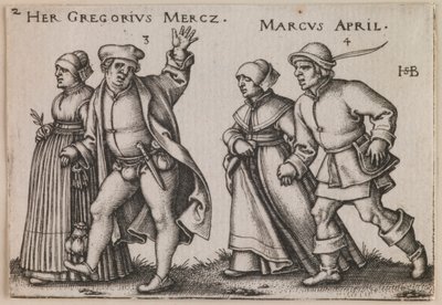 „Březen a duben“ ze série „Sedlácké hody aneb Dvanáct měsíců“ od Sebald Beham