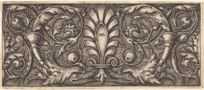 Ornament se dvěma groteskními delfíny od Sebald Beham