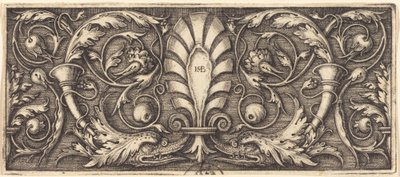 Ornament se dvěma groteskními delfíny od Sebald Beham