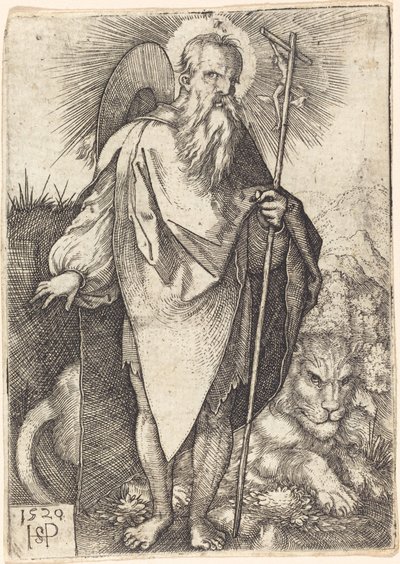 Svatý Jeroným stojící od Sebald Beham