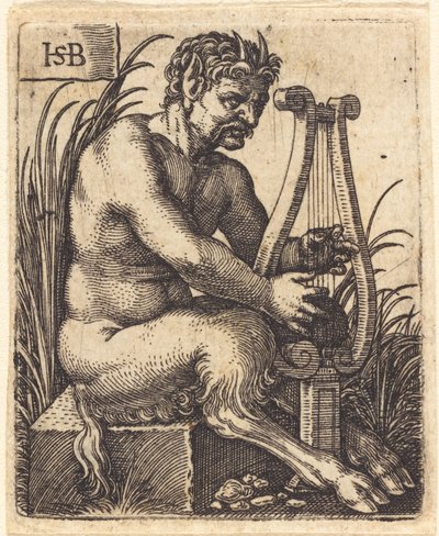 Satyr hrající na lyru od Sebald Beham