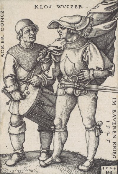 Standardní nosič a bubeník, 1544. od Sebald Beham