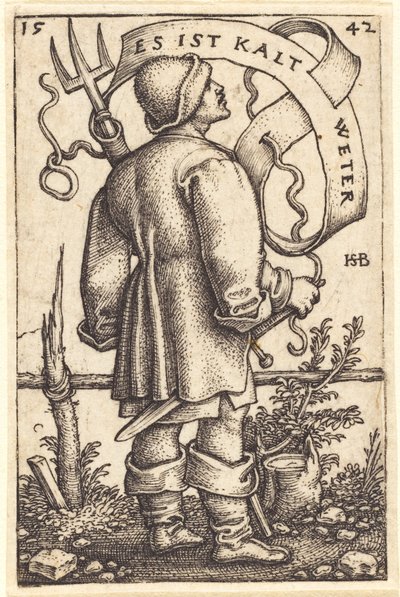 The Weather Peasant: „Je chladné počasí“ od Sebald Beham