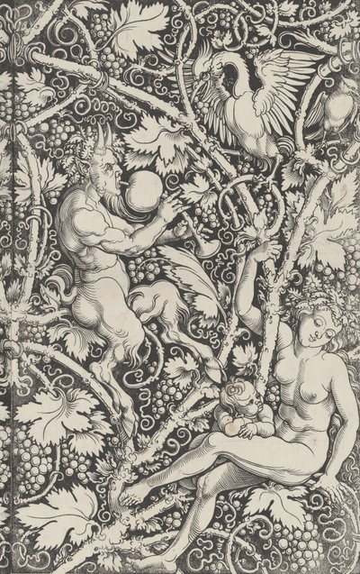 Tapeta s rodinou Satyr, 1515. od Sebald Beham