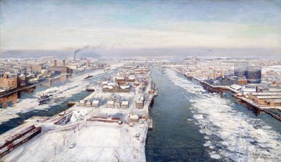 North View Queensboro Bridge (olej na plátně) od Sebastian Cruset