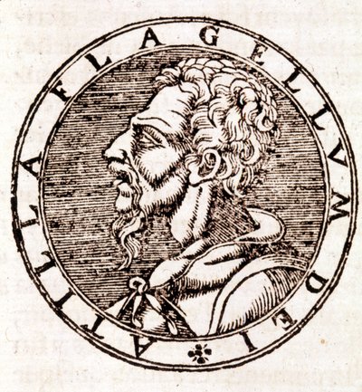 Attila - v "Cosmographia" od Sebastiana Munstera od Sebastian Munster