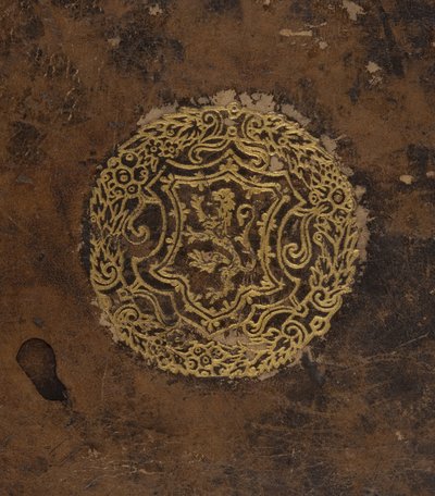 Cosmographia, detail krytu (kůže) od Sebastian Munster