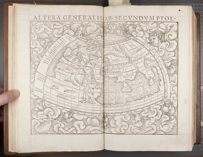 Zeměkoule, z knihy Cosmographia, 1544 od Sebastian Munster