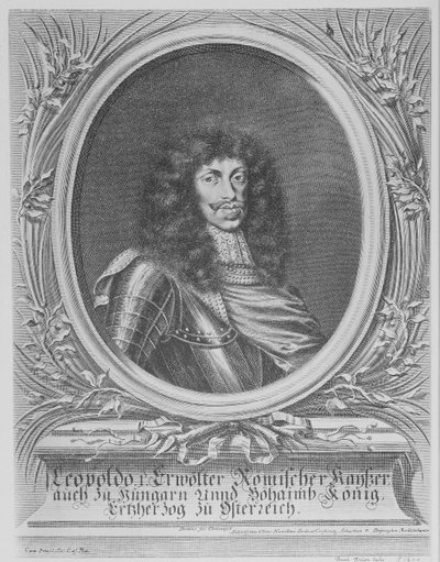 Leopold I., císař Svaté říše římské, vyryl Bartoloměs Kilián II., 1674 od Sebastian van Dryweghen