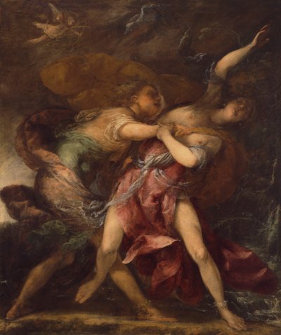 Apollo a Daphne (olej na plátně) od Sebastiano Mazzoni