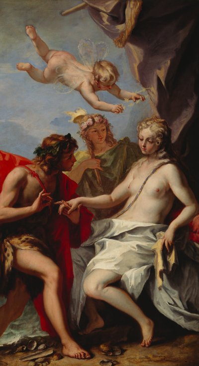 Bakchus a Ariadne (olej na plátně) od Sebastiano Ricci