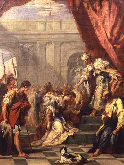 Ester před Ahasverem (olej na plátně) od Sebastiano Ricci