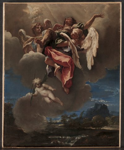 Studie na „Apoteózu svatého“ (pro San Bernardino dei Morti, Milán) od Sebastiano Ricci