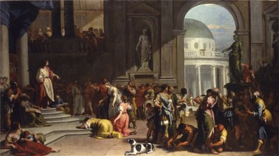 Susanna před Danielem, 1725-26 od Sebastiano Ricci