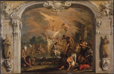 Křest Krista, cca 1713-14 (olej na plátně) od Sebastiano Ricci