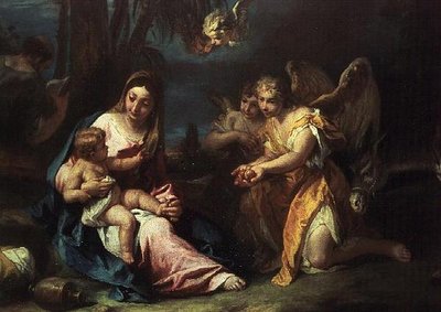 Zbytek na útěku do Egypta od Sebastiano Ricci