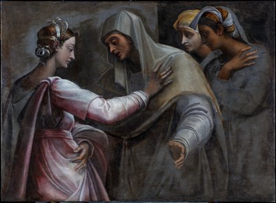 Navštívení - Marie a Alžběta od Sebastiano del (c.1485-1547) Piombo