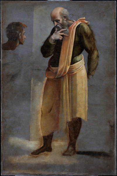 Navštívení - svatý Zachariáš od Sebastiano del (c.1485-1547) Piombo