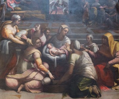 Geburt der Jungfrau Maria von Sebastiano del (c.1485-1547) Piombo