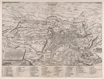 Zrcadlo římské velkoleposti: Pohled na Řím od severu, 1561., 1561. od Sebastiano di Re