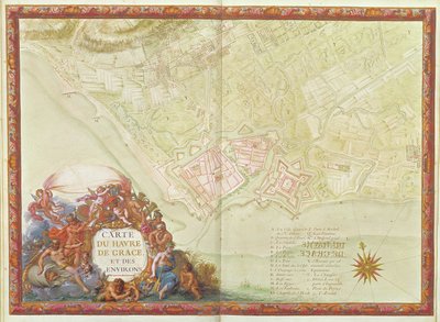 Ms. 987, fol. 24 Plán Le Havru z atlasu Ludvíka XIV., 1683-88. od Sebastien Le Prestre de Vauban