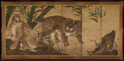 Tygr a leopard, 1668. od Sekkei Yamaguchi