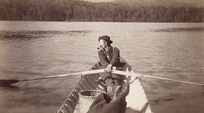 The Way It Looks from the Stern Seat, 1880-1890s (albumen stříbrný tisk ze skleněného negativu) od Seneca Ray Stoddard