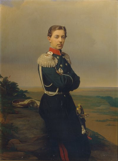 Portrét careviče Nicholas Alexandrovič Ruska 1843-1865 od Sergei Konstantinovich Zaryanko