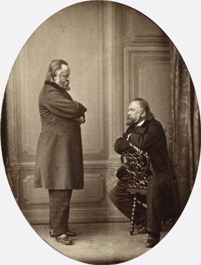 srdce proti srdcím. Dvojportrét Alexandra Ivanoviče Herzena 1812-1870, 1865 od Sergei Lvovich Levitsky