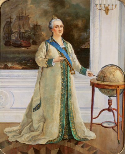 Císařovna Kateřina II (1729-96) v námořnických šatech od Sergei Varlenovich Pen