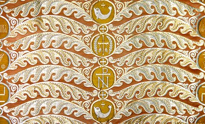 Olovyanishnikov Manufactory Gold Satin, začátek 20. století (textil) od Sergei Vashkov
