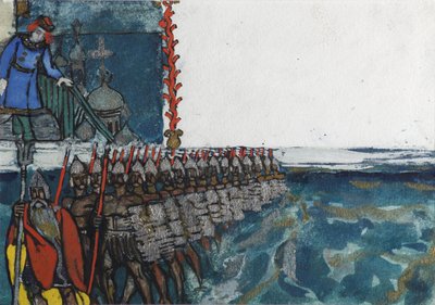 Ilustrace k Pohádce cara Saltana od A. Puškina od Sergei Vasilievich Malyutin