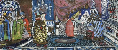 Ilustrace k Pohádce cara Saltana od A. Puškina od Sergei Vasilievich Malyutin