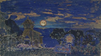 Scénický návrh k opeře Kaščej nesmrtelný N. Rimského-Korsakova, 1902 od Sergei Vasilievich Malyutin
