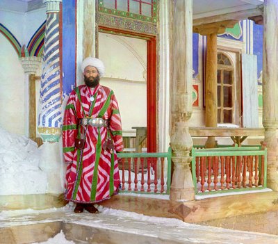 Ministr emirátu Buchara ve formálních šatech, c. 1910 (foto) od Sergey Prokudin Gorsky