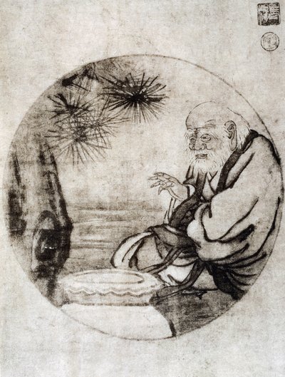 Portrét Lao-Tzua, čínského filozofa ze 6. století př. n. l., kresba Sesshu Toyo (1420-1506), japonská civilizace, období Muromachi od Sesshû Tôyô