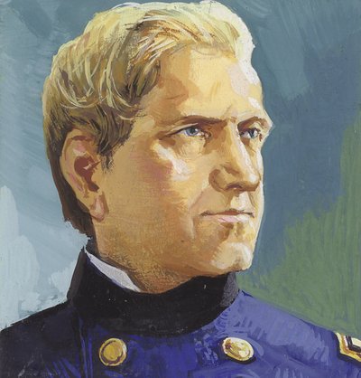 Generál Edward Canby (kvaš na papíře) od Severino Baraldi