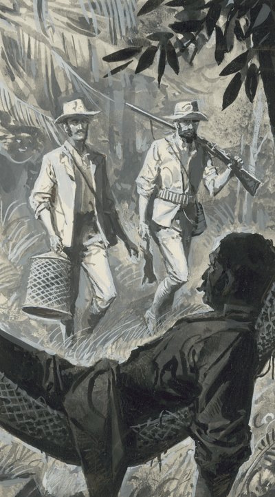 Henry Walter Bates a Alfred Russel Wallace (kvaš na papíře) od Severino Baraldi