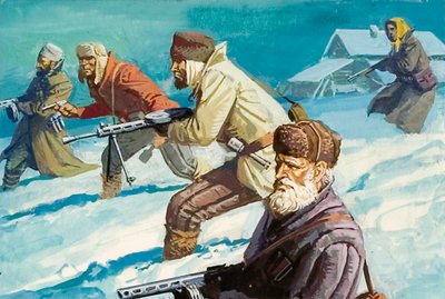 Rusové bránící svou zemi během Hitlerovy invaze od Severino Baraldi