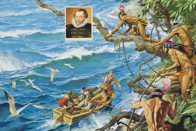 Sir Francis Drake (asi 1540-96) (kvaš na papíře) od Severino Baraldi