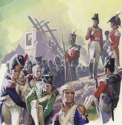 Zranění vojáci po bitvě u Waterloo od Severino Baraldi